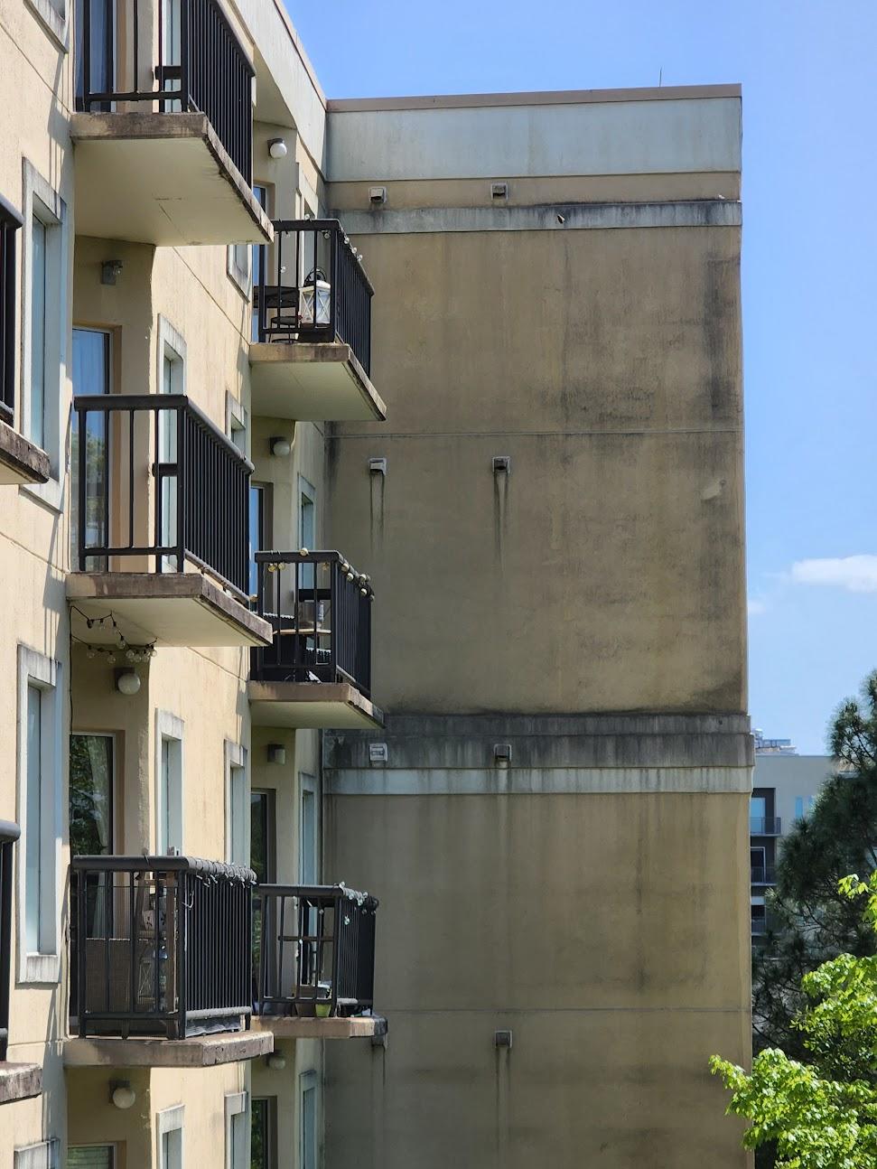 Before - Apartment complex pressure washing