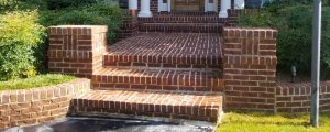 brick steps after cleaning