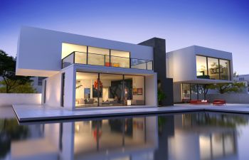 Stucco Modern Home